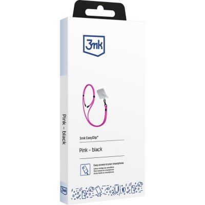 3mk EasyClip univerzální šňůrka pro telefony se zadním krytem růžová – Zboží Mobilmania