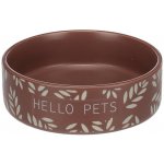 Flamingo Miska keramická pro hlodavce Leafs hnědá 13 cm 330 ml – Hledejceny.cz