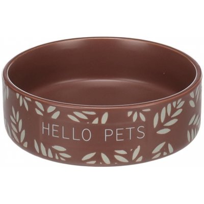 Flamingo Miska keramická pro hlodavce Leafs hnědá 13 cm 330 ml – Hledejceny.cz