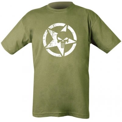 Tričko Kombat US Punisher Olivově zelené – Zboží Dáma