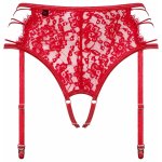 Obsessive Podvazkový pás Rediosa s tangy Červenád – Zboží Dáma