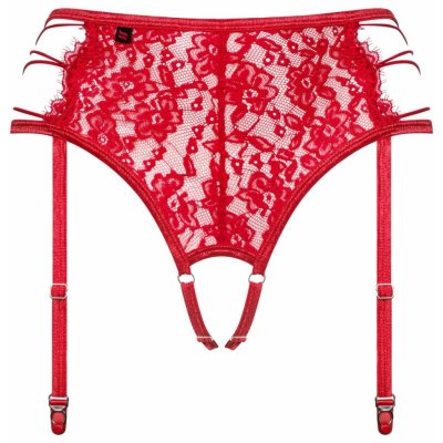 Obsessive Podvazkový pás Rediosa s tangy Červenád – Zboží Dáma