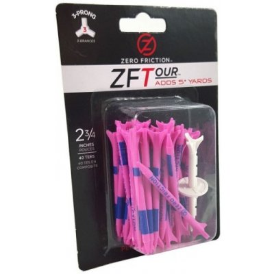 Zero Friction golfové tee 3 hroty 2-3/4" 40ks Pink – Zboží Dáma