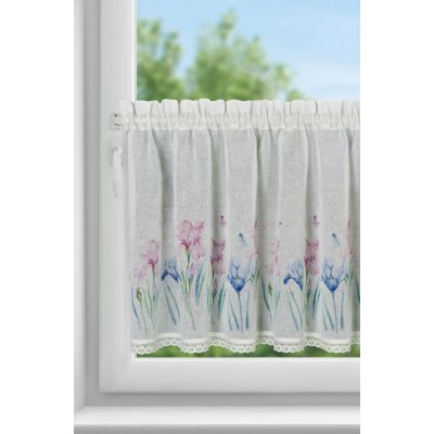 EUROFIRANY KRÁTKÁ ZÁCLONA NA PÁSCE DOLOREZ 150X60 CM KVĚTY – Hledejceny.cz