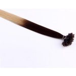 Vlasy-keratin OMBRE 50 pramenů, ČERNÁ/BLOND č.1/613,50cm. 100g – Zboží Mobilmania