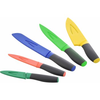Benetton Rainbow 5 dílná sada nožů z nerezové oceli s pouzdry na čepele United Colors of Benetton Rainbow BE 0361 5 ks černá vícebarevná