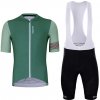 Cyklistický dres Holokolo krátký dres a krátké kalhoty KIND ELITE zelená/černá