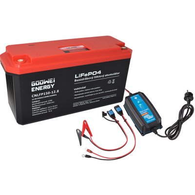 GOOWEI ENERGY CNLFP150-12.8 150Ah + nabíječka Victron Energy Blue Smart 12V 15A/4A – Hledejceny.cz