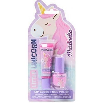 Martinelia Little Unicorn lesk na rty 6 ml + lak na nehty 4 ml dárková sada