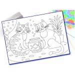 Radost v písku Šablona na pískování kočky s rybkou A5 148 x 210 mm – Zboží Mobilmania