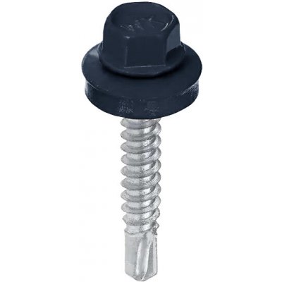 KLIMAS Šroub samovrtný WF 5,5 x 25 mm pro kotvení plechu do oceli 5 mm RAL 7016 250 ks – Hledejceny.cz