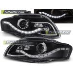 PŘEDNÍ SVĚTLOMETY AUDI A4 B7, 2004-2008, LED DAYLIGHT, ČERNÉ BLACK | Zboží Auto