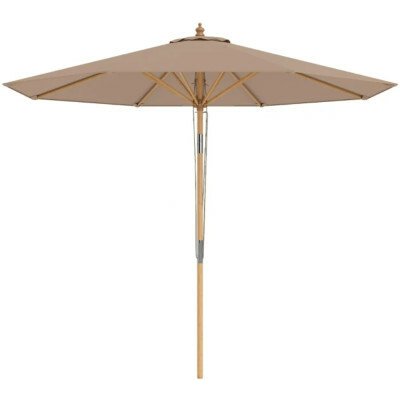 COSTWAY Zahradní slunečník s bambusovým stojanem NP12796CF, 270 cm, hnědý – Hledejceny.cz