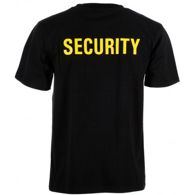 Tričko s potiskem SECURITY Z0091 žluté černá – Sleviste.cz