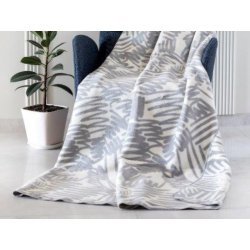 Polášek Luxusní bavlna deka šedá abstraktní geometrický vzor 1703-1 150x200