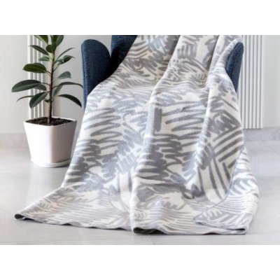 Polášek Luxusní bavlna deka šedá abstraktní geometrický vzor 1703-1 150x200 – Zbozi.Blesk.cz