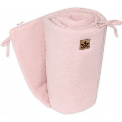 Baby Nellys Mušelínový mantinel pudrově růžový – Zboží Mobilmania