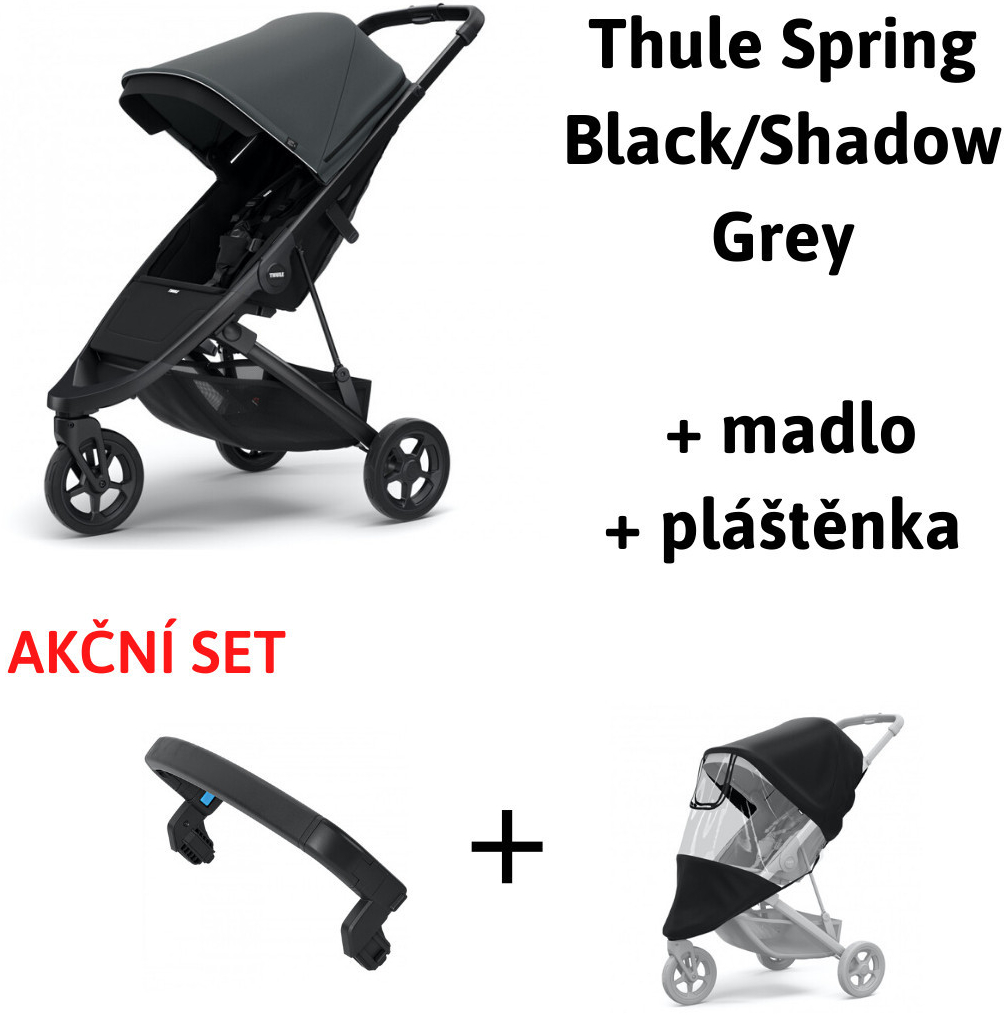 Thule Spring Black Shadow Grey 2021 + madlo + pláštěnka