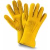 Kreibich dámské kožešinové rukavice Premium žlutá