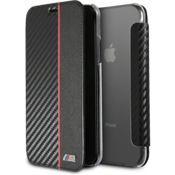 Pouzdro BMW Carbon Book Case iPhone X černé