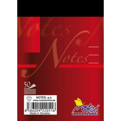 NOTES Bohemia Blok šitý A7, linka 50 listů – Zboží Dáma