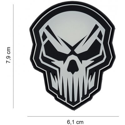 101 INC - V.O. Nášivka punisher - Angry - Svítící – Zboží Dáma