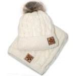 Baby Nellys Zimní pletená čepice s bambulí komínek smetanová – Zboží Dáma Baby Nellys Zimní pletená čepice s bambulí komínek smetanová – Zboží Dáma