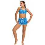 Modibodi dívčí menstruační plavky Teen Smileyworld Hi Waist Short Boho Botanical Blue spodní díl – Hledejceny.cz