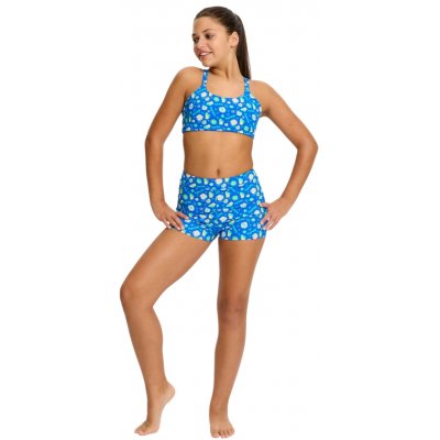Modibodi dívčí menstruační plavky Teen Smileyworld Hi Waist Short Boho Botanical Blue spodní díl – Hledejceny.cz