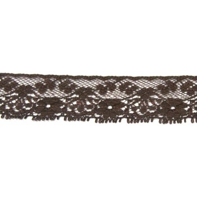 Krajka pevná 25mm nylon 541206 metráž - více barev Barva: 0025 hnědá – Sleviste.cz