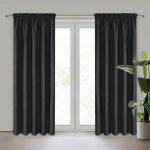 EUROFIRANY ZÁVĚS NA PÁSCE RITA 140X270 CM 140X270 CM ČERNÁ – Hledejceny.cz