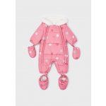 Kombinéza zimní s kožešinkou KYTIČKY tmavě růžová NEWBORN Mayoral – Zboží Dáma