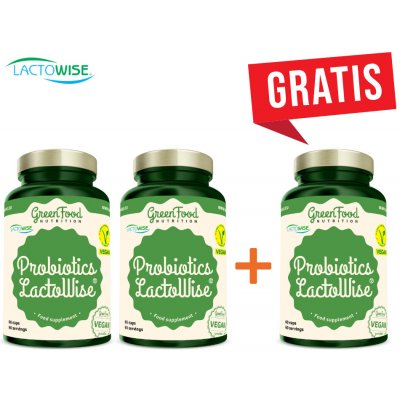 GreenFood Nutrition 2 + 1 Probiotics LactoWise 60 kapslí – Hledejceny.cz