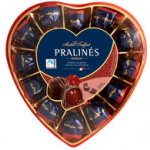 Maitre Truffout Hořké čokoládové pralinky s višní a likérem 4% plast srdce 140 g – Zboží Dáma