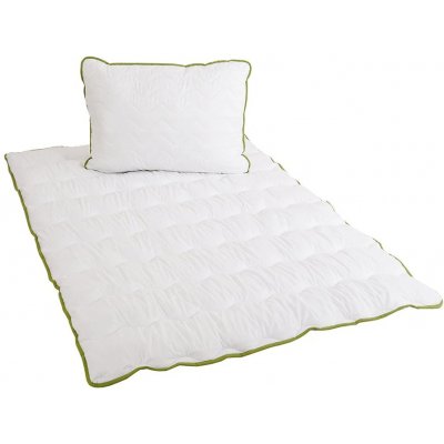 Textilomanie Set Celoroční přikrývka prošívaná 140x200 s polštářem STELLA ALOE VERA bílá 140 x 200 70 x 90 – Zboží Dáma