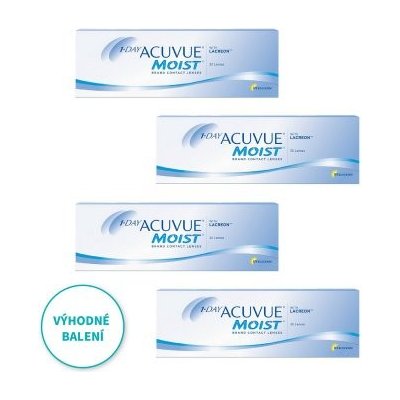 Johnson & Johnson 1-Day Acuvue Moist 30 čoček 4 ks – Hledejceny.cz