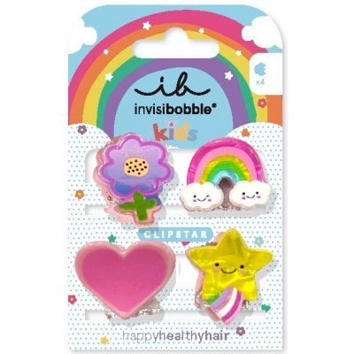 Invisibobble CLIPSTAR KIDS Happy World - Sponka do vlasů 4 ks – Zboží Dáma Invisibobble CLIPSTAR KIDS Happy World - Sponka do vlasů 4 ks – Zboží Dáma