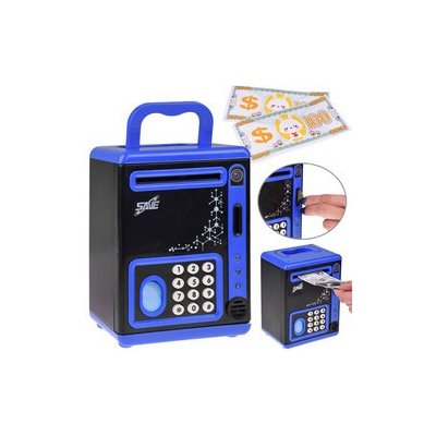 elektronická dětská pokladnička sejf s kódem a čtečkou otisku – Zboží Dáma