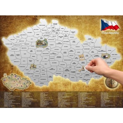Dárkoviny Stírací mapa Česká republika