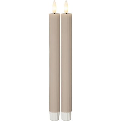 Star trading 2x LED dekorační svíčka FLAMME STRIPE V.25 cm béžová – Hledejceny.cz