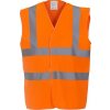 Pracovní oděv YOKO Výstražná vesta Fluo Band 2+ na suchý zip s oboustrannými reflexními pásky Oranžová