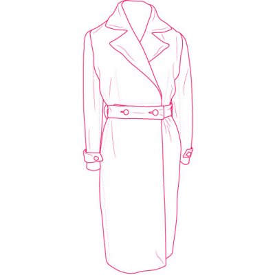 Takoy Elektronický PDF střih dámský luxusní kabát Elsa-40-46 – Zboží Mobilmania