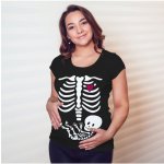 Bezvatriko vtipné tričko s potiskem pro těhotné maminky Kostřička 2 bílá – Zboží Dáma