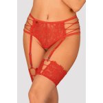 Obsessive Podvazkový pás Rediosa s tangy Červenád – Zboží Dáma