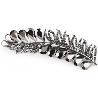 Prima-obchod Francouzská spona do vlasů s broušenými kamínky, barva black diamond – Sleviste.cz
