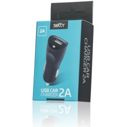 Setty CL adaptér do autozapalovače 12V 2A černý