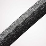 Takoy Elastická třpytivá guma 4 cm stříbrno-černá – Zboží Dáma