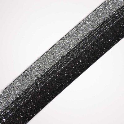 Takoy Elastická třpytivá guma 4 cm stříbrno-černá – Zboží Dáma