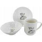 by inspire Dětský jídelní set Teddy talíř miska šálek 3 ks – Zboží Dáma