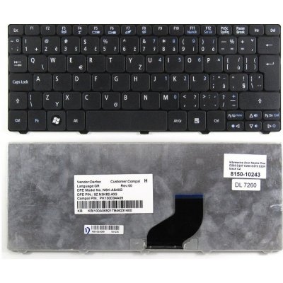 česká klávesnice Acer Aspire One D255 D257 D260 D270 532H černá CZ - design 1 – Zbozi.Blesk.cz